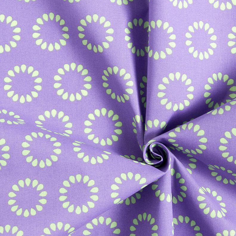 Algod&oacute;n revestido C&iacute;rcuos de colores &ndash; lavanda/verde mayo,  image number 3