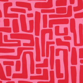 Algodón revestido Abstracto – rojo/pink, 
