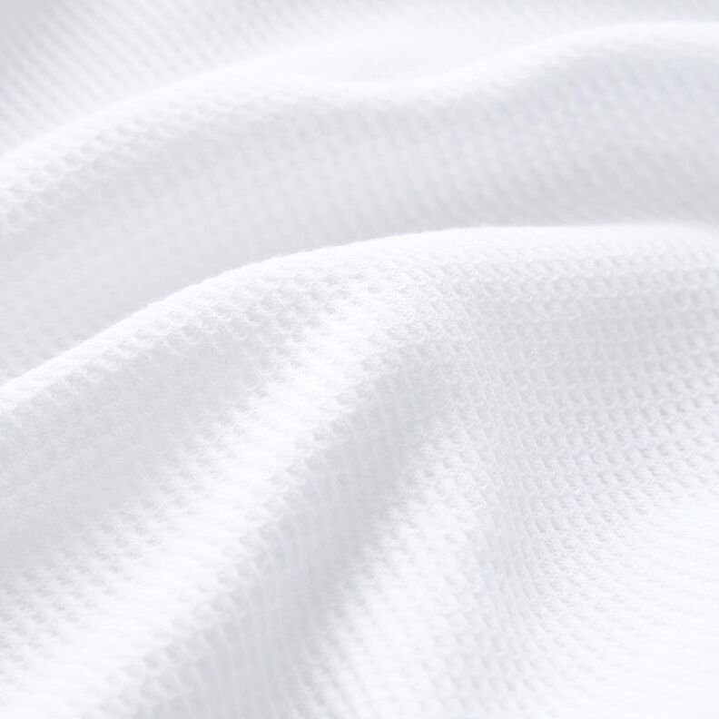Tela de jersey tipo gofre Uni – blanco,  image number 2