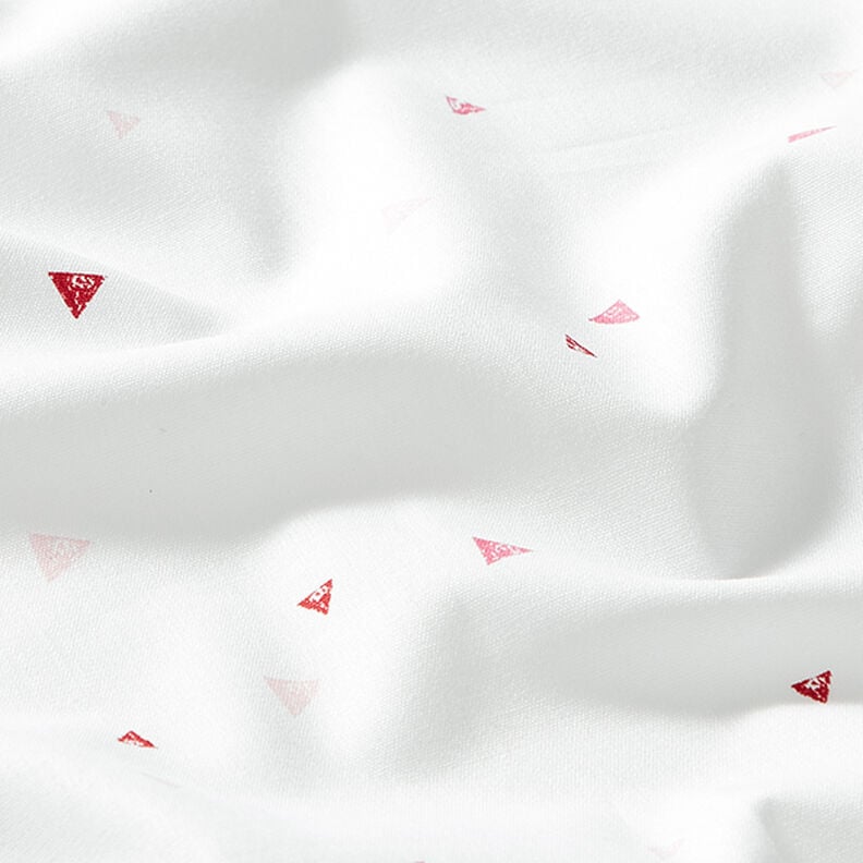 GOTS Popelina de algodón Apariencia Skribbel Triángulos | Tula – blanco,  image number 2