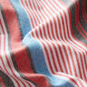 Mezcla de lino y algodón Rayas irregulares – blanco/rojo,  thumbnail number 2