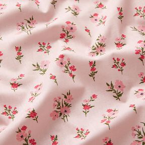 Tela de algodón Cretona Mini flores – rosado/rosa intenso, 
