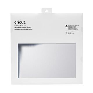 Láminas de transferencia Cricut [ 30,5 x 30,5 cm | 8 Unidad ] – plateado metálica, 