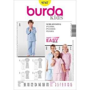 Pijama para niños, Burda 9747, 