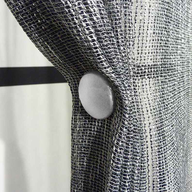 Imán decorativo para cortinas [Ø32mm] – plateado metálica | Gerster,  image number 3