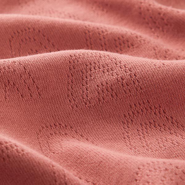 Jersey de punto fino con patrón de agujeros Arcoíris – rosa antiguo – Muestra,  image number 2