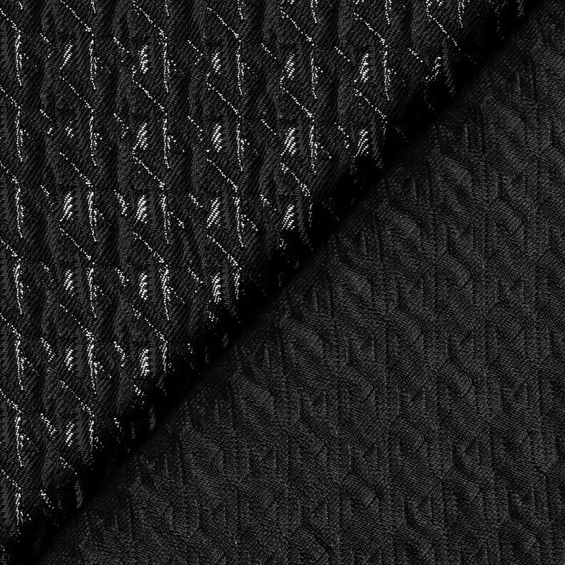 Cloqué Pata de gallo con purpurina – negro,  image number 4