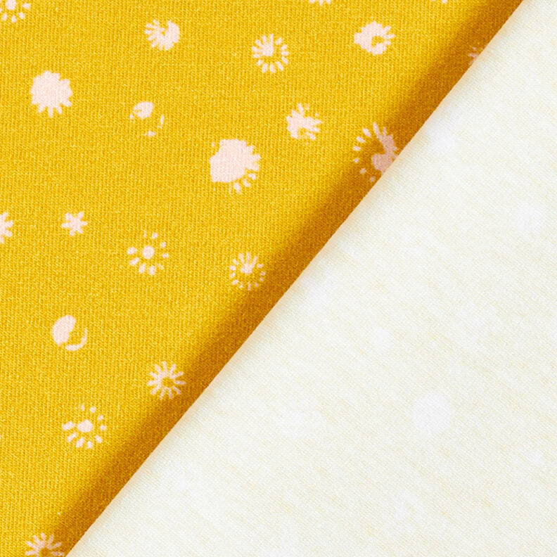 GOTS Tela de jersey de algodón Vainas de amapola | Tula – amarillo curry/rosa,  image number 4