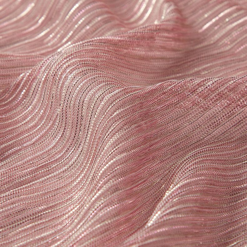 Plisado con rayas transparentes y purpurina – rosa,  image number 2