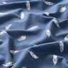 Tela de jersey de algodón Plumas – azul vaquero,  thumbnail number 2