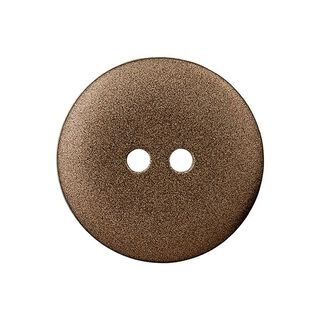 Botón de poliéster Metálico 2 agujeros – marrón, 