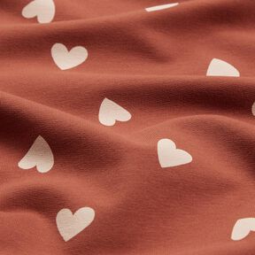 Felpa francesa Corazones dispersos &ndash; rojo oscuro, 