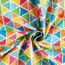 Tela decorativa Panama media Triángulos de colores – blanco,  thumbnail number 3