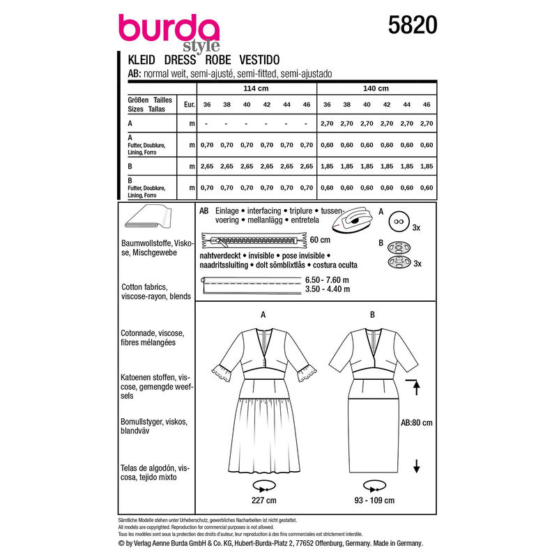 Vestido | Burda 5820 | 36-46,  image number 9