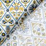 Tela de algodón Cretona Azulejos de flores – blanco/azul brillante,  thumbnail number 4