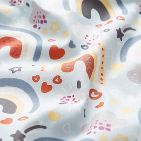 Popelina arcoíris – azul claro, 