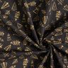 Tela de algodón Cretona Elegantes abetos – negro/dorado,  thumbnail number 3