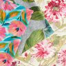 Tela decorativa Sarga de algodón Flores pintadas  – rosa/turquesa,  thumbnail number 5