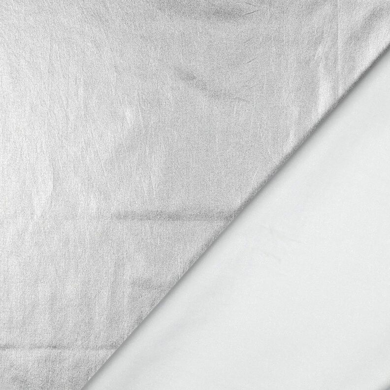 Popelina de algodón acabado laminado Uni – plata metalizada,  image number 3