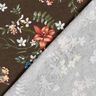Tela de jersey de viscosa Flores pequeñas – marrón oscuro/rojo fuego,  thumbnail number 4