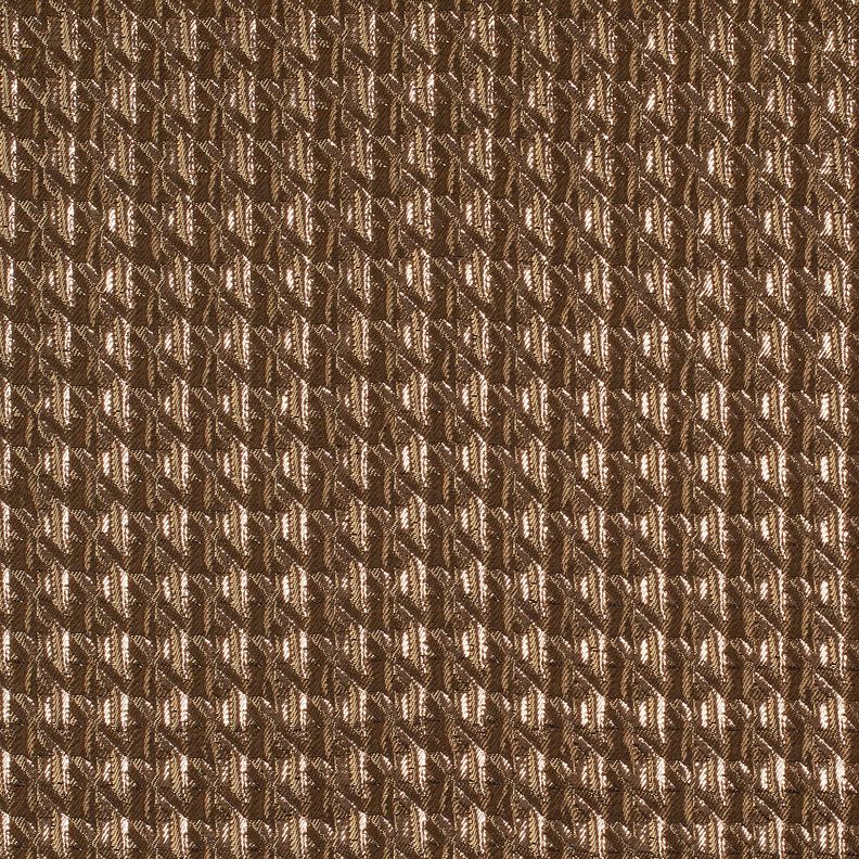 Cloqué Pata de gallo con purpurina – marrón medio,  image number 1