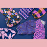 Satén de algodón a rayas | Nerida Hansen – azul marino/pink,  thumbnail number 6