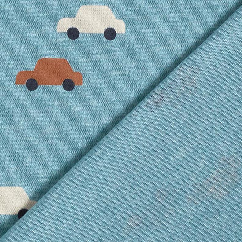 Tela de jersey de algodón Coches de juguete – azul vaquero/naturaleza,  image number 4