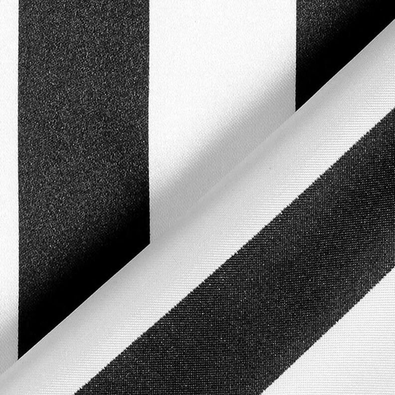 Poliéster satinado rayas verticales anchas – negro/blanco,  image number 4