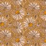 Tela decorativa Panama media Flores grandes &ndash; beige oscuro/amarillo curry,  thumbnail number 1