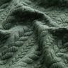Tela de jersey jacquard Cloqué Punto trenzado – verde oscuro,  thumbnail number 2