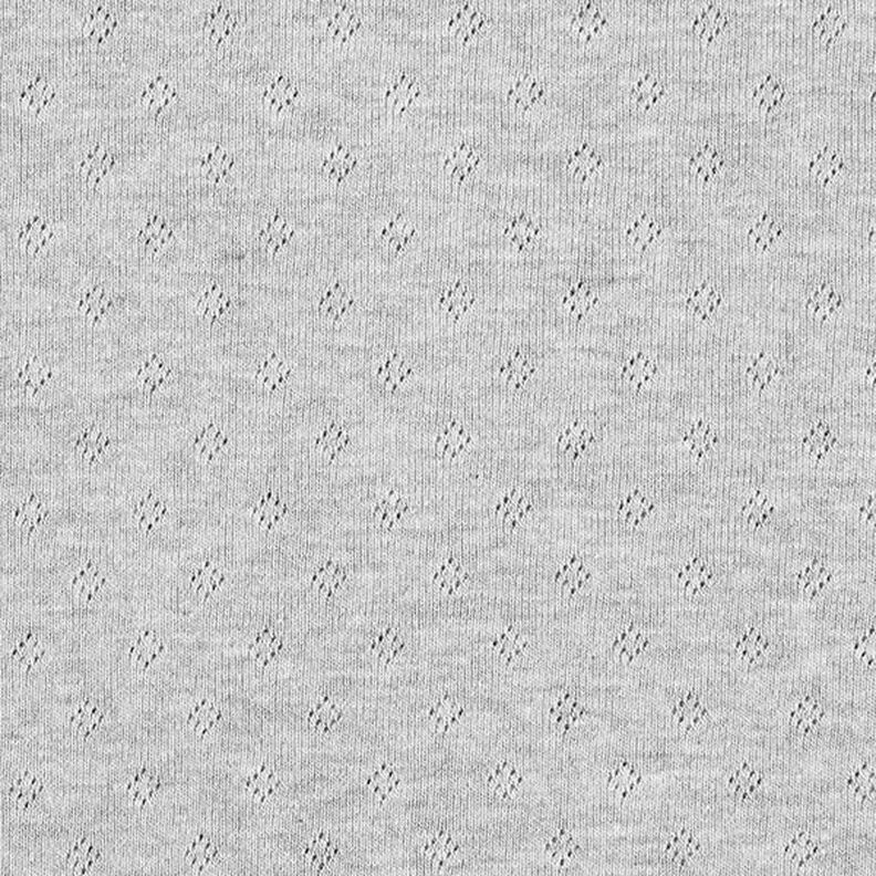 Jersey de punto fino con patrón de agujeros Melange – gris,  image number 1