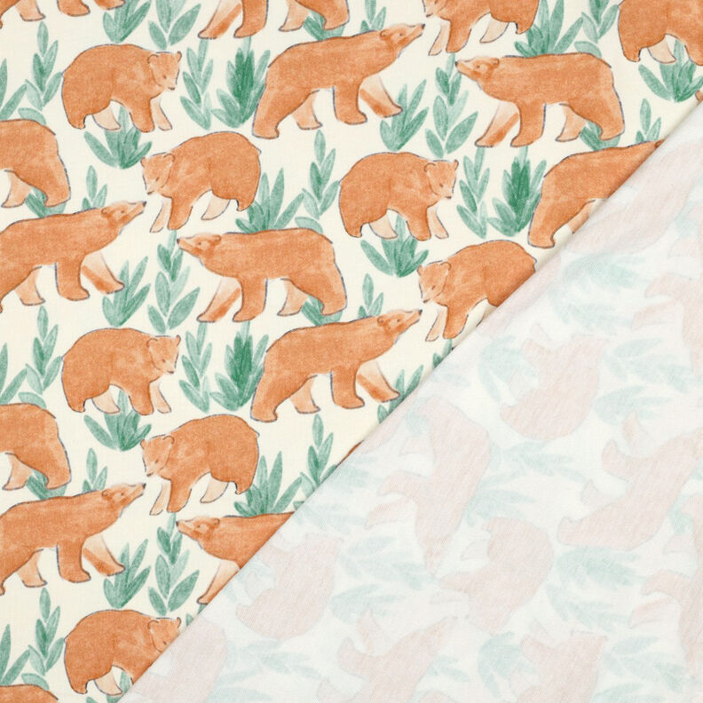 Felpa francesa veraniega Osos de acuarela Impresi&oacute;n digital | Poppy Fabrics &ndash; blanco lana,  image number 4