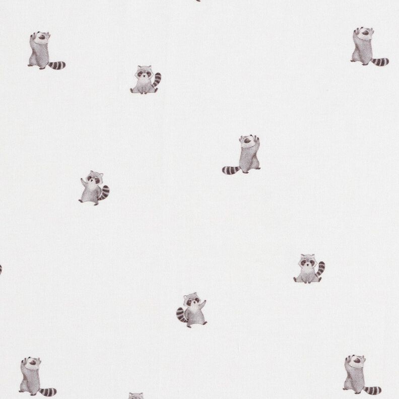 GOTS Tela de jersey de algodón Mapaches bonitos Impresión digital – marfil,  image number 1