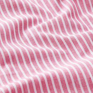Mezcla de lino y algodón Rayas verticales – pink/blanco, 