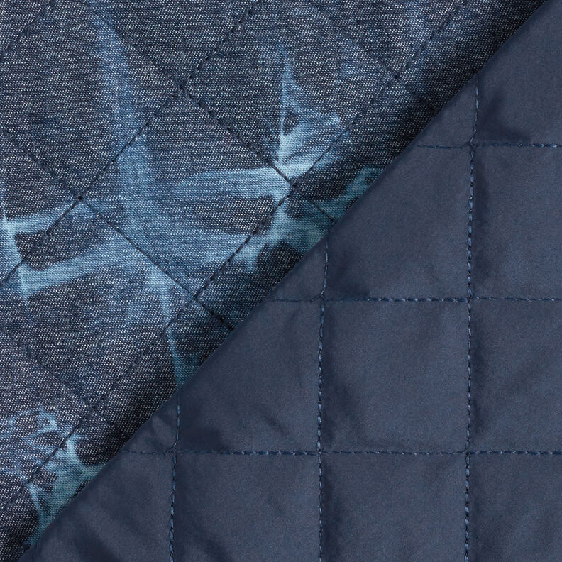 Tejido acolchado chambray teñido anudado – azul vaquero,  image number 5