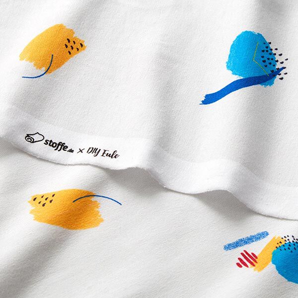 Tela de jersey de algodón Formas abstractas | DIY Eule – blanco – Muestra,  image number 3