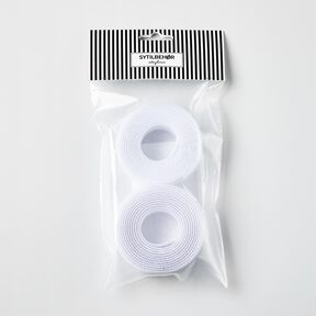 Juego de cinta velcro [2 x 2m | 30 mm] – blanco, 