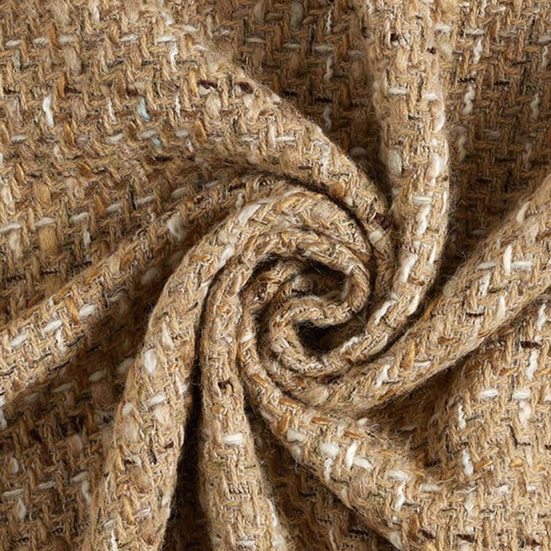 Tela de abrigo mezcla lana virgen melange – beige oscuro,  image number 5