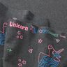 Tela de jersey de algodón Unicornios de neón y arcoíris. – antracito,  thumbnail number 3