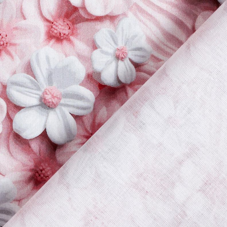 Popelina de algodón Flores de azúcar Impresión digital – rosa viejo claro,  image number 4
