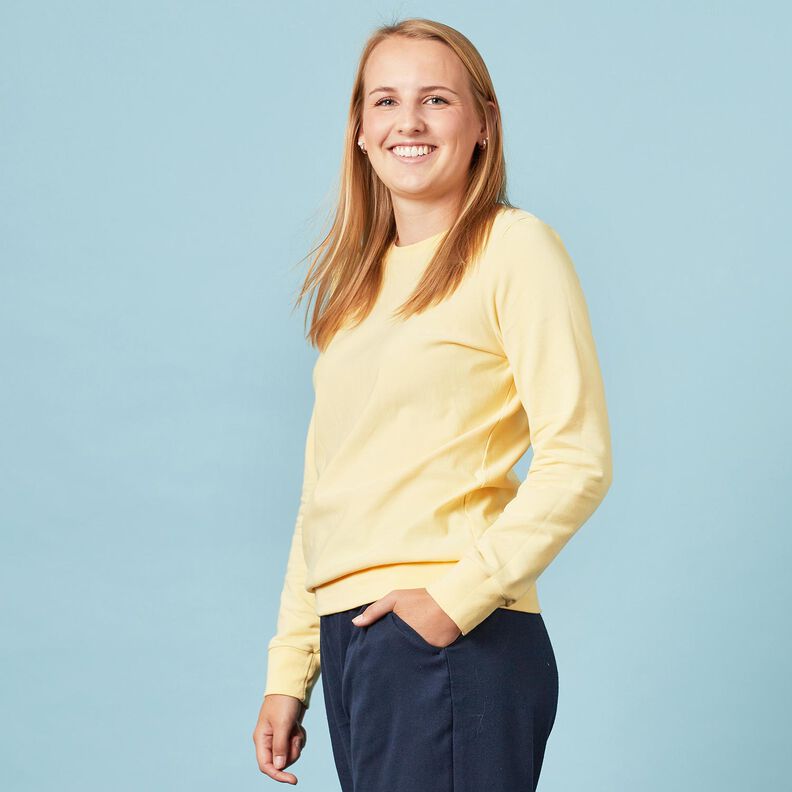 Felpa francesa ligera uni &ndash; amarillo vainilla,  image number 6