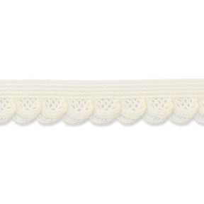 Volantes elásticos [15 mm] – blanco lana, 