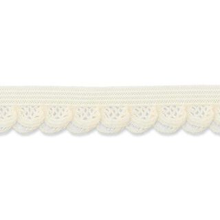 Volantes elásticos [15 mm] – blanco lana, 
