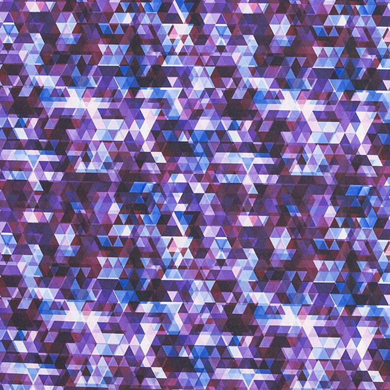 Tejido Softshell Triángulos de colores Impresión digital – uva,  image number 1