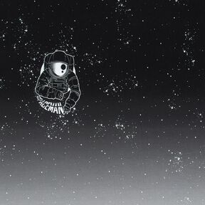 Felpa francesa Panel Spaceman | Glitzerpüppi – negro/blanco, 