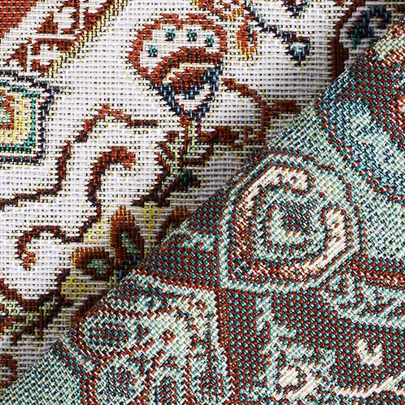 Tela decorativa Tapiz Mandalas orientales – carmín/marfil,  image number 4