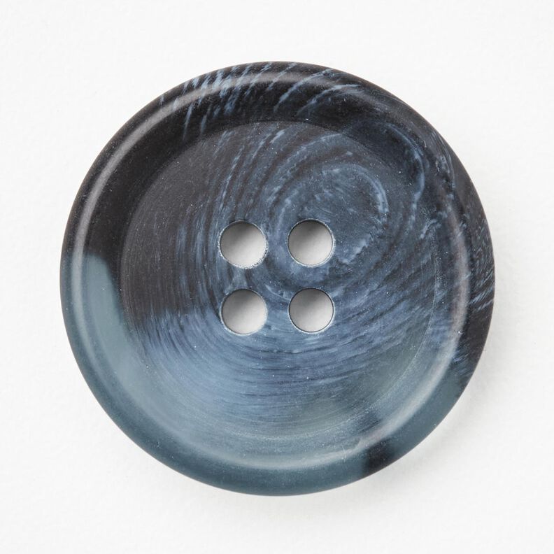 Botón redondo de 4 agujeros [Ø 25 mm] – azul vaquero,  image number 1