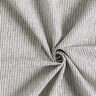 Mezcla de lino y algodón Rayas estrechas – negro/blanco lana,  thumbnail number 3