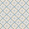 Tela de algodón Cretona Azulejos redondeados – azul,  thumbnail number 1