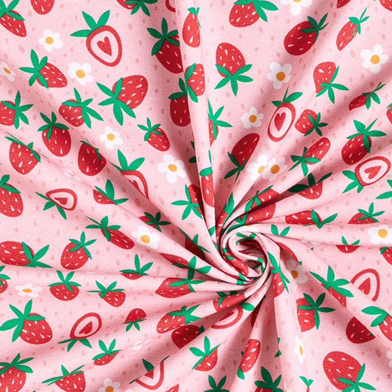 Tela de jersey de algodón Fresas dulces | PETIT CITRON – rosa,  image number 3